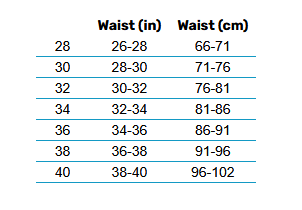 2025 Zone3 Mens Jammer Shorts 0 Size Chart